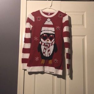 Red and white Christmas sweater